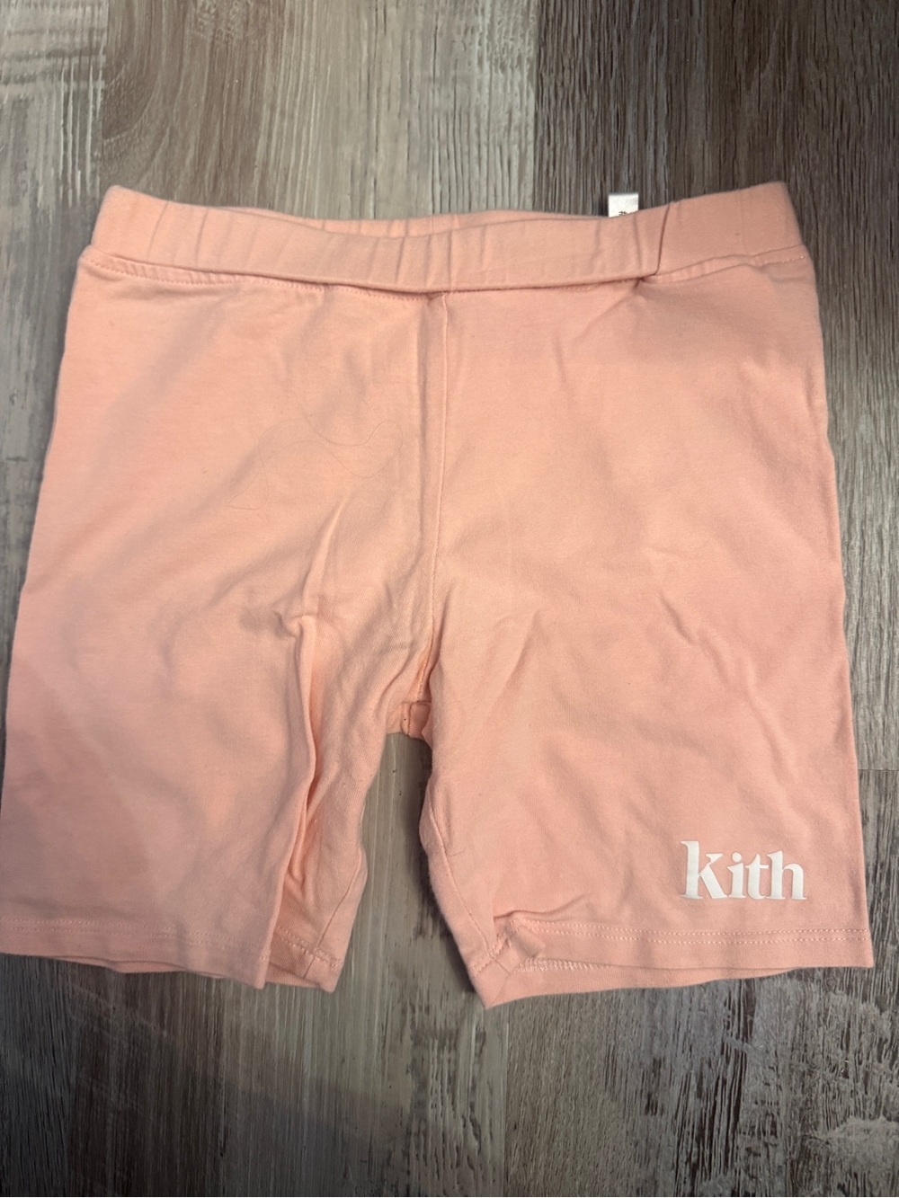 KITH KIDS Pastel Pink Biker Shorts with Logo